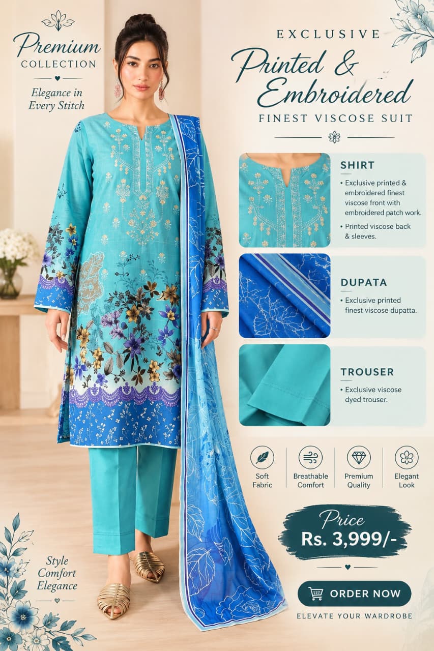 viscose 3 piece suit