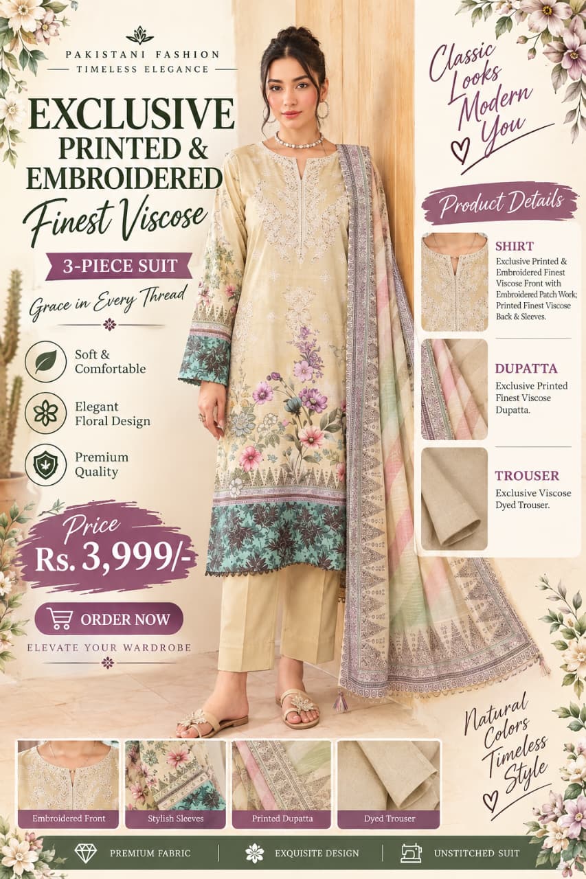 viscose 3 piece suit