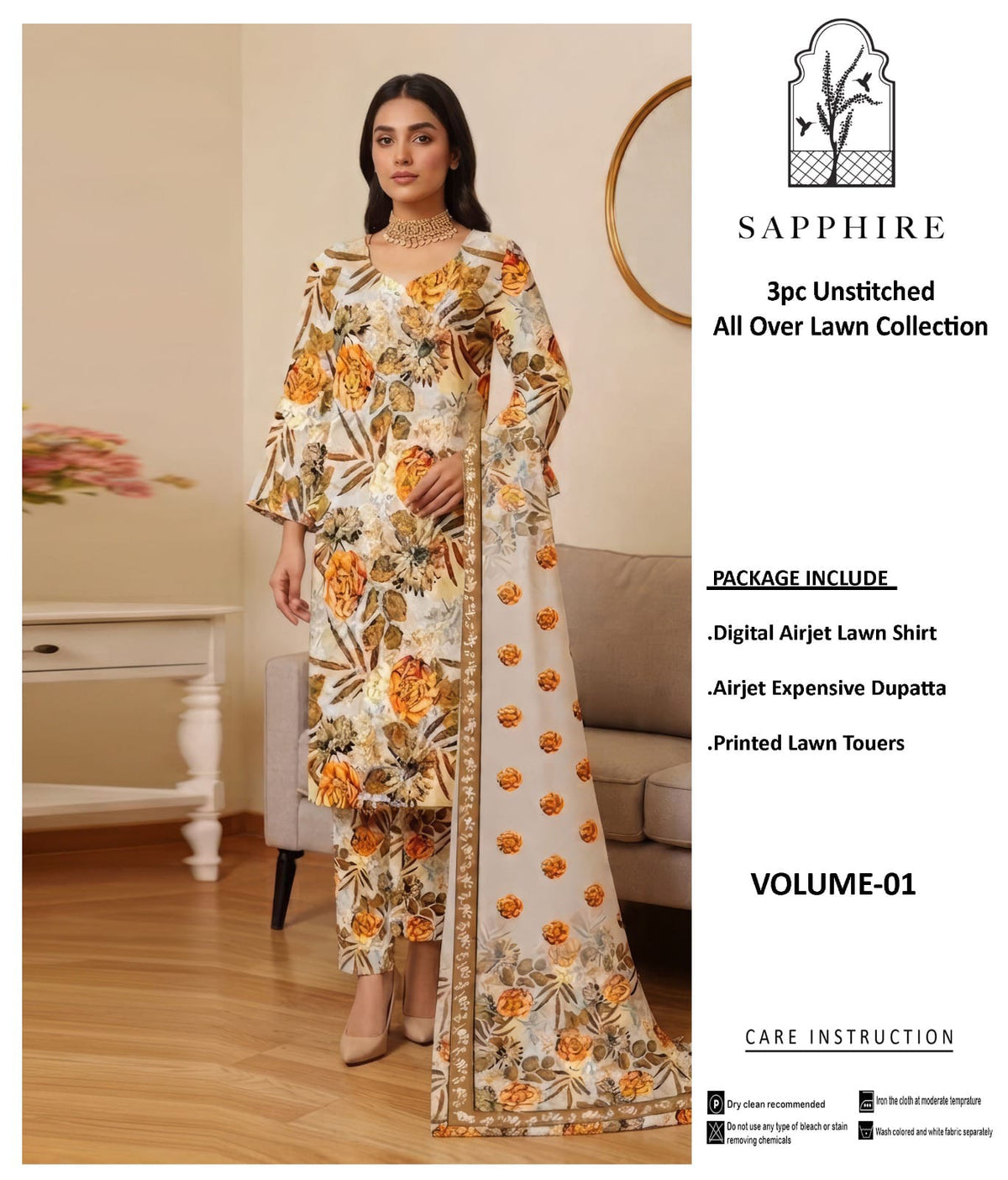 Premium Lawn 3-Piece Suit