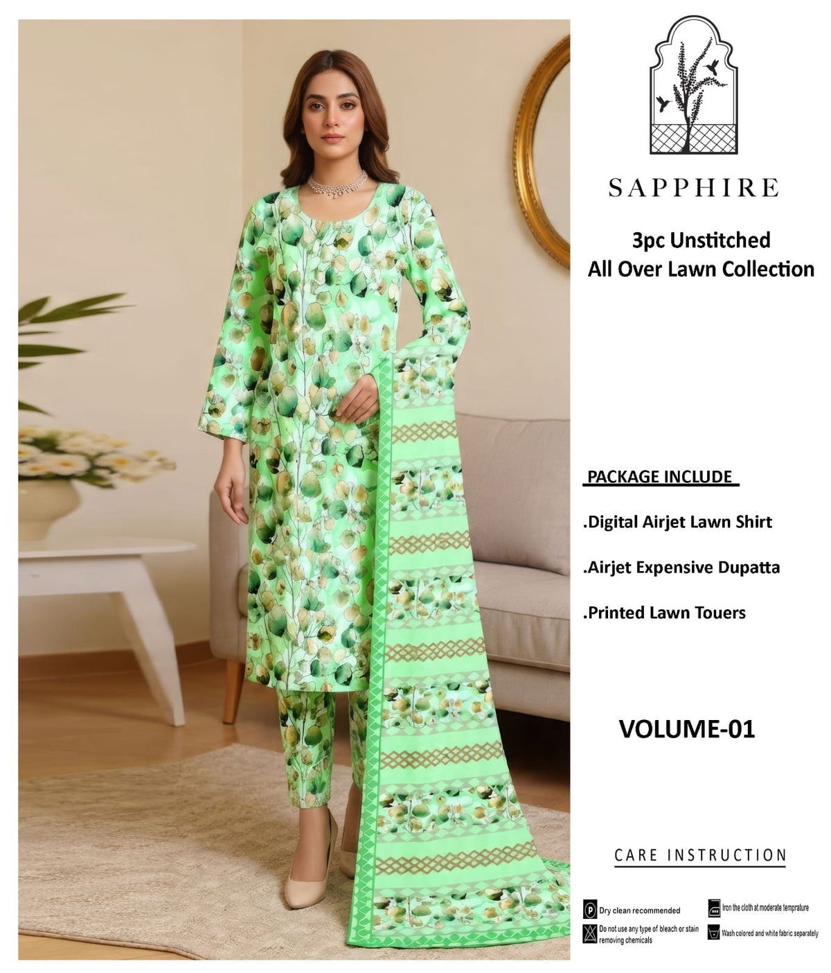 Premium Lawn 3-Piece Suit