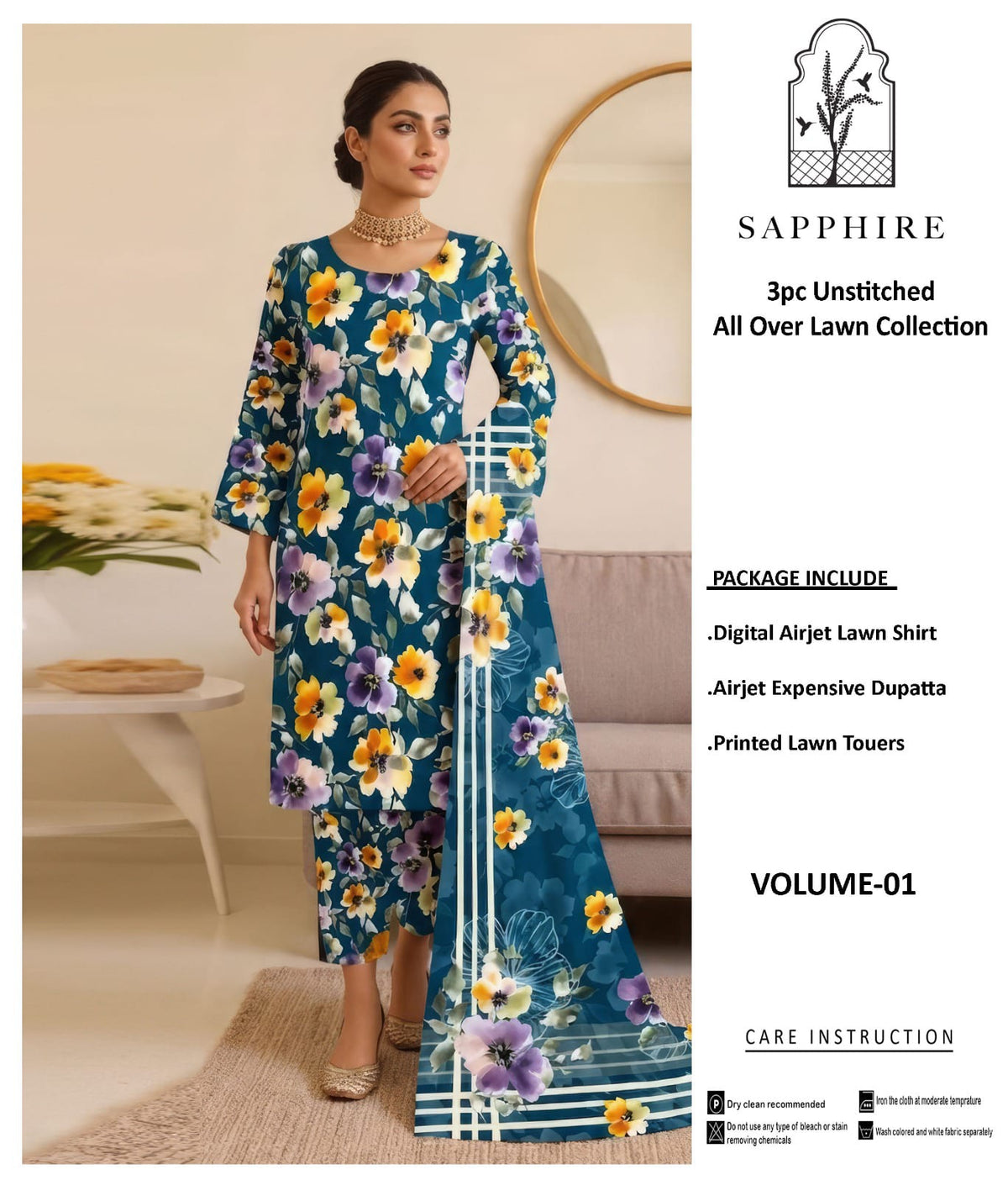 Premium Lawn 3-Piece Suit
