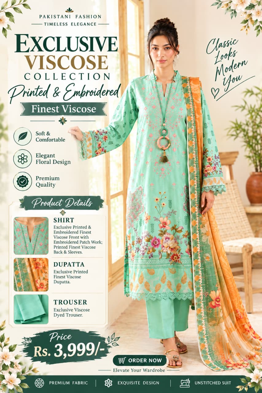 viscose 3 piece suit
