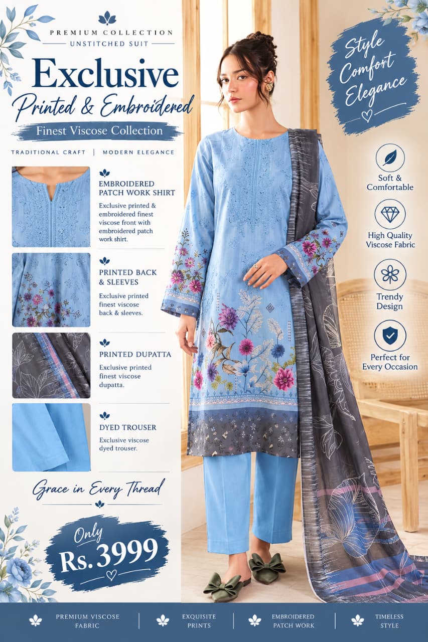 viscose 3 piece suit